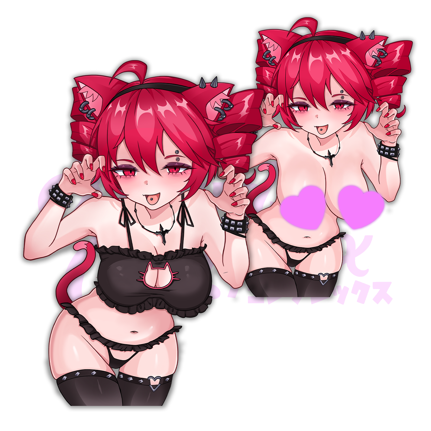 GOTH NEKO TETO Sticker **Pre-order**