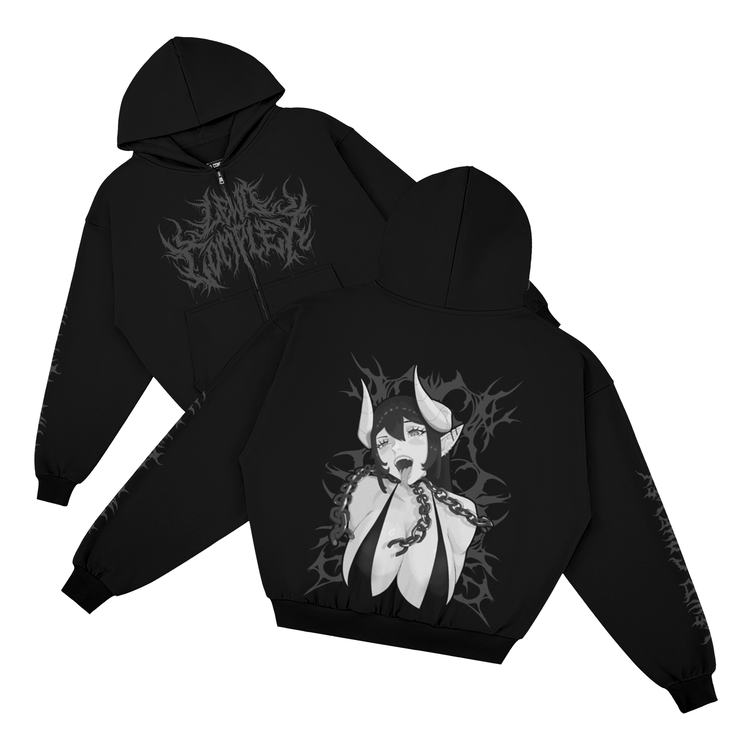 CHAINED SUCCUBUS Zip-up Hoodie