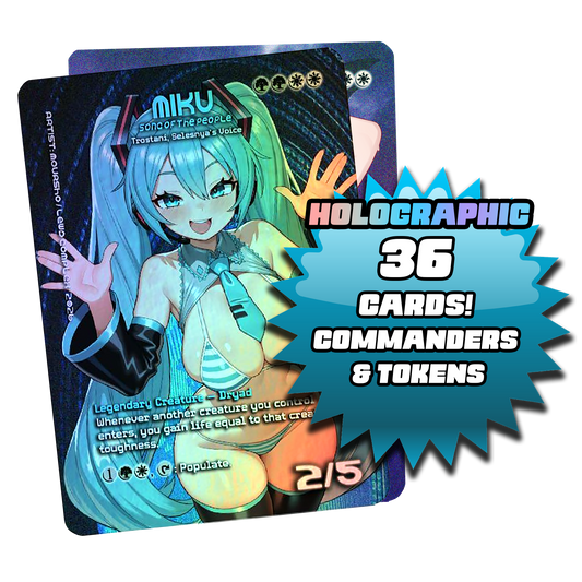 Miku Commanders & Tokens Proxies *HOLOGRAPHIC*