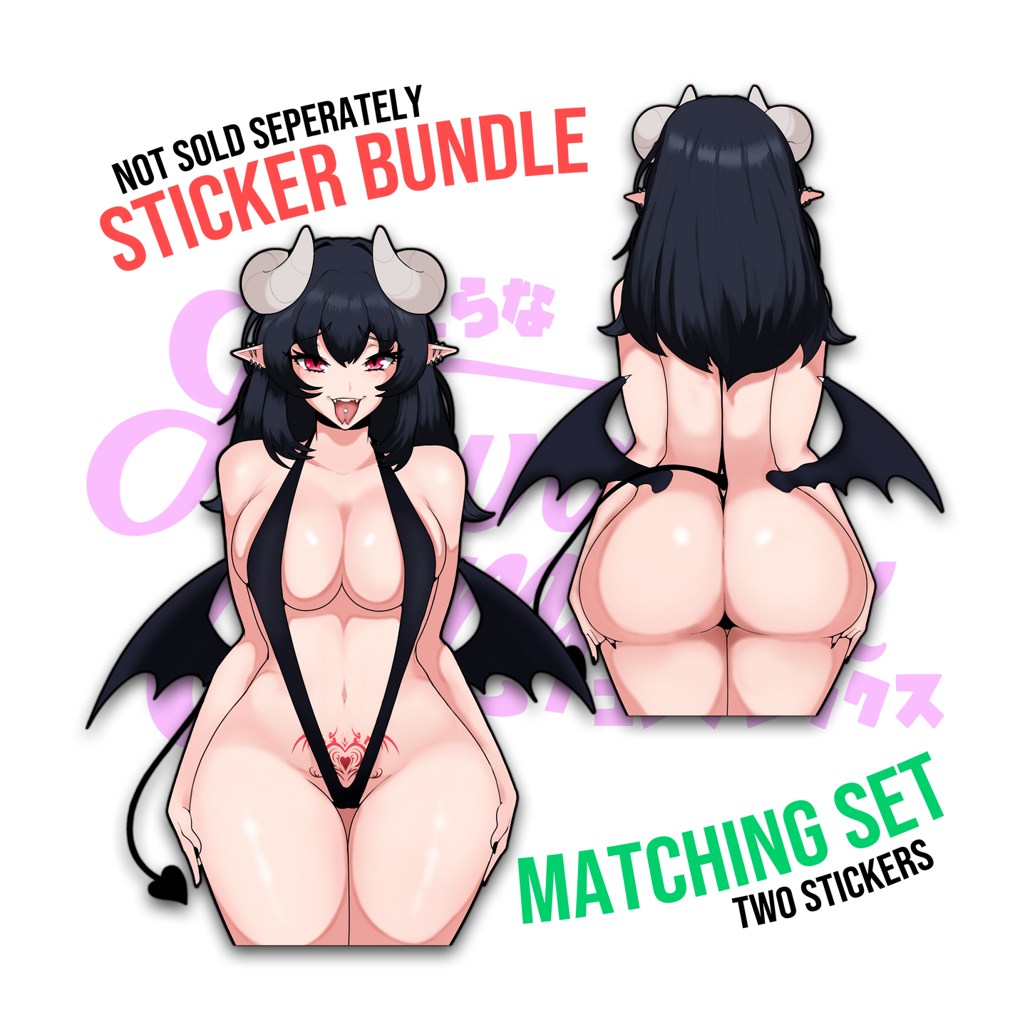 (2 PIECES) CURVY SUCCUBUS Stickers*