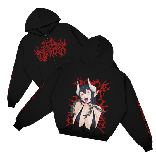 CHAINED SUCCUBUS (Color) Zip-up Hoodie